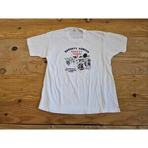 El Paso Bassett Center Safety Town T-Shirt WhiteSz M 1980s